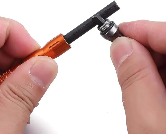 2PCS Compact Fire Starter with Scraper Striker, Replaceable Threaded Ferro Rod Flint Fire Steel Magnesium Rod, an Essential Part for EDC, Emergency Survival Kits, Camping, Hiking, Bush-Craft