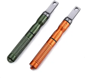 2PCS Compact Fire Starter with Scraper Striker, Replaceable Threaded Ferro Rod Flint Fire Steel Magnesium Rod, an Essential Part for EDC, Emergency Survival Kits, Camping, Hiking, Bush-Craft
