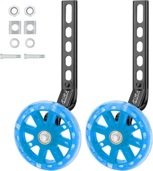 Bike Training Wheels, Pair of Heavy Duty Rear with Stabilizers Mounted Kit for Kids Boy Girls Bikes of Single Speed Bicycle with 12 14 16 18 20 Inch