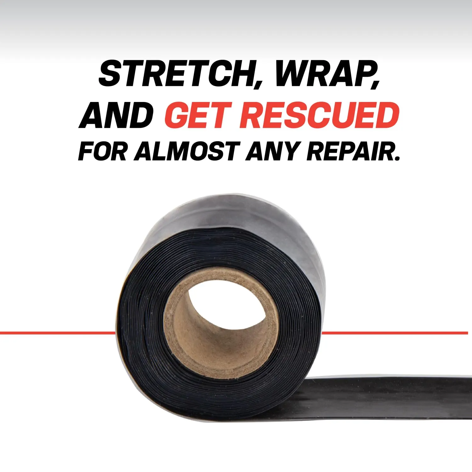 Bond It Rescue Tape, Self-Fusing Silicone for Emergency Plumbing, Pipe & Hose Repair, Electrical Insulation, Waterproof, 950PSI, Made in USA, 1" x 12', Black