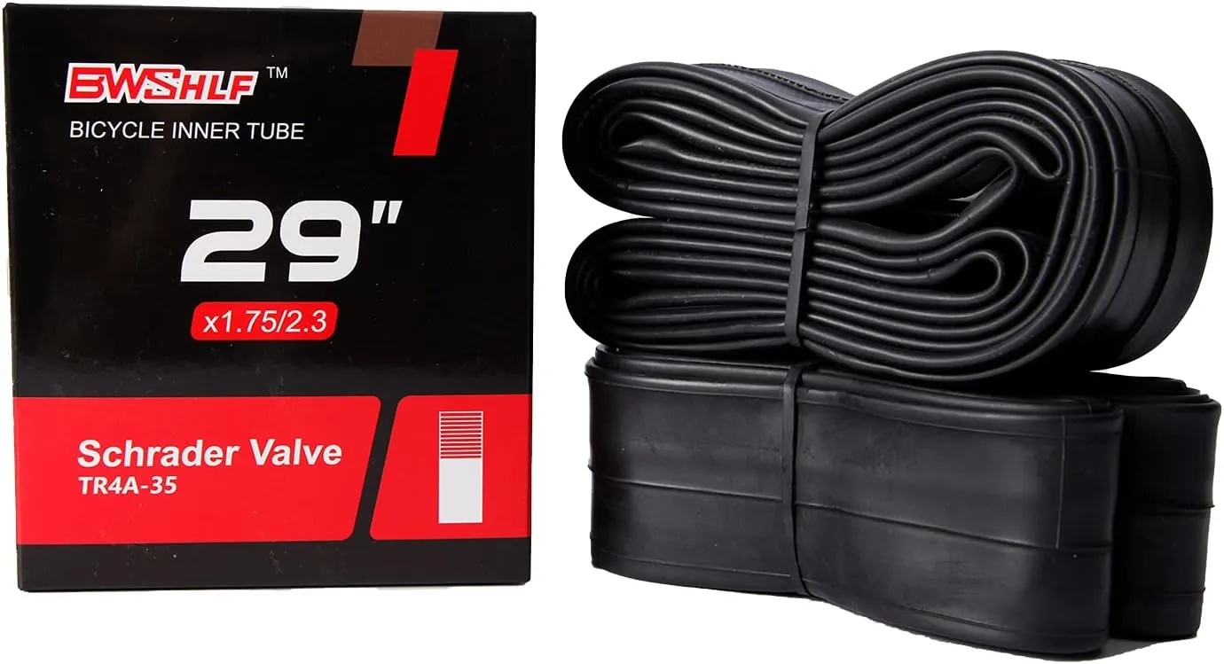 BWSHLF 27.5" /29" Mountain Bike Inner Tubes (2 Pack), MTB Durable Butyl Rubber Bicycle Replacement Fit 2.1-2.4/1.75-2.3, Schrader 35mm