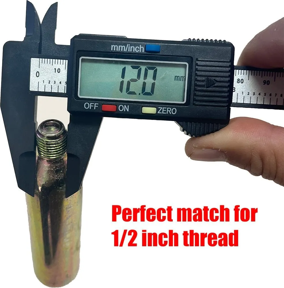 CO2 Kit Cartridge Cylinder 24/33 Gram for Automatic Inflatable Life Jackets Vest Lifesaving Belt Replacement Refill Metal Bottles 1/2-inch Thread