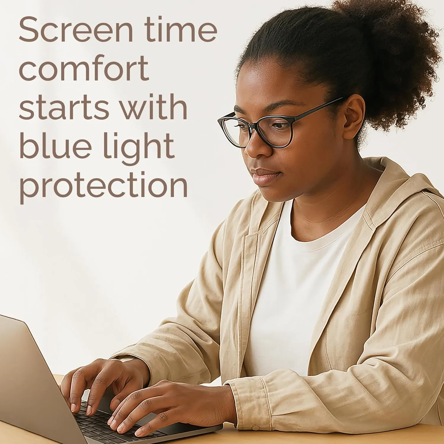 IBOANN Iconic Blue Light Glasses for Woman - Computer Glasses 99% Blue Light Blocking - Anti Eyestrain & UV Glare Protection