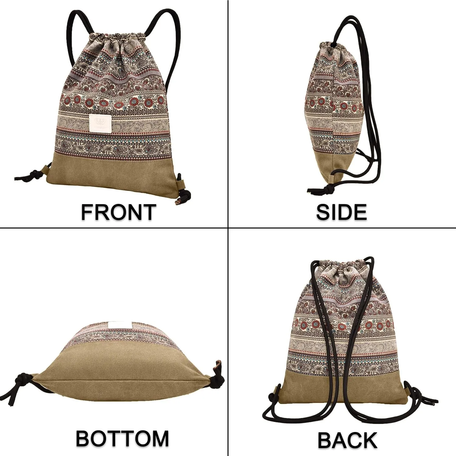 LAKE OF FIRE Drawstring Bags - Lightweight & Compact Bag for Yoga, Gym, Sports, Beach, Travel, and Daily Use(Brown)