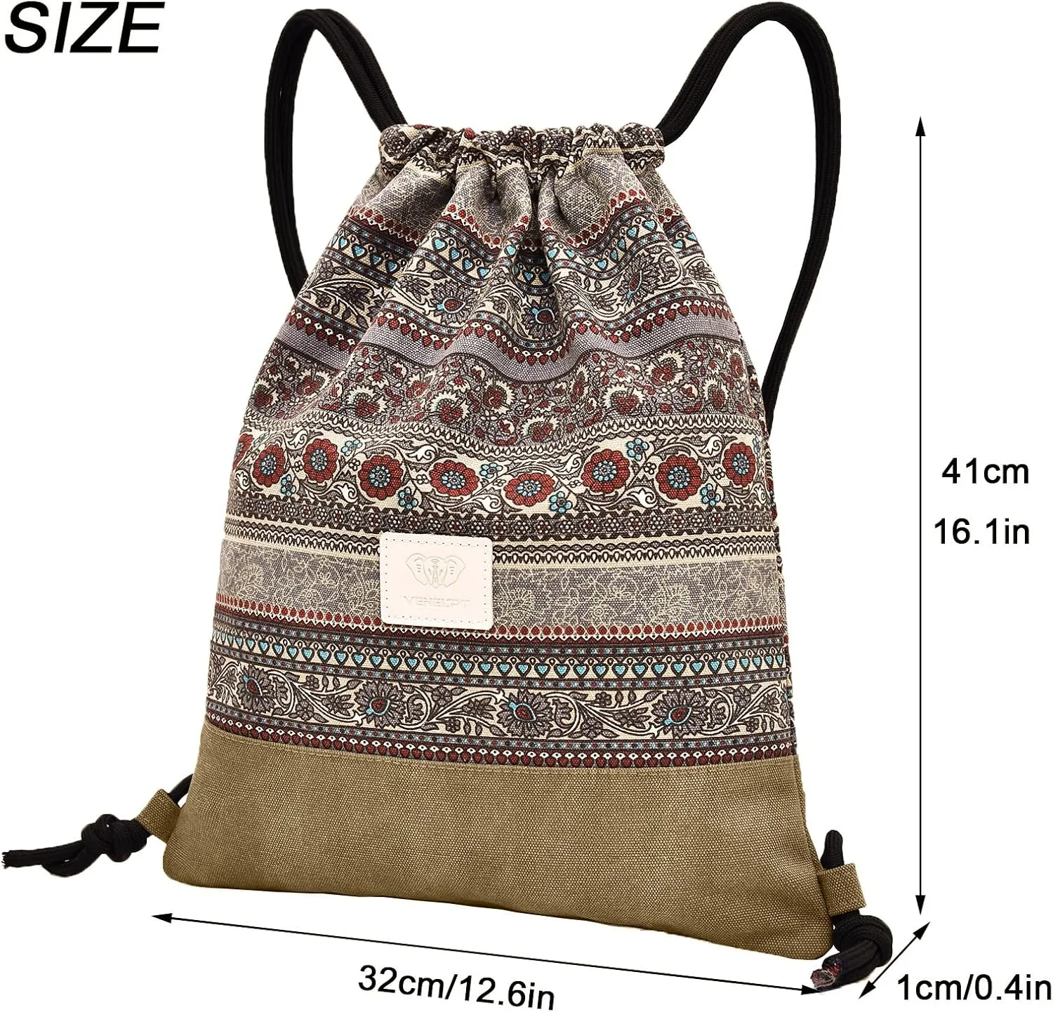 LAKE OF FIRE Drawstring Bags - Lightweight & Compact Bag for Yoga, Gym, Sports, Beach, Travel, and Daily Use(Brown)