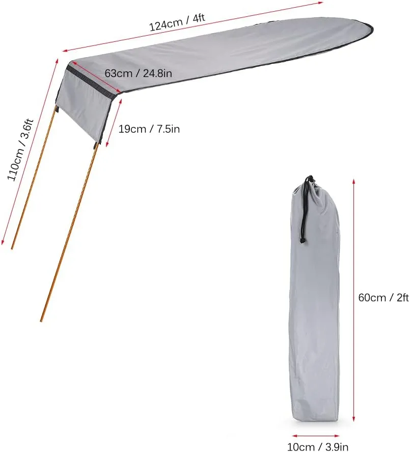 Lixada Kayak Boat Canoe Sun Shade Canopy for Single Person