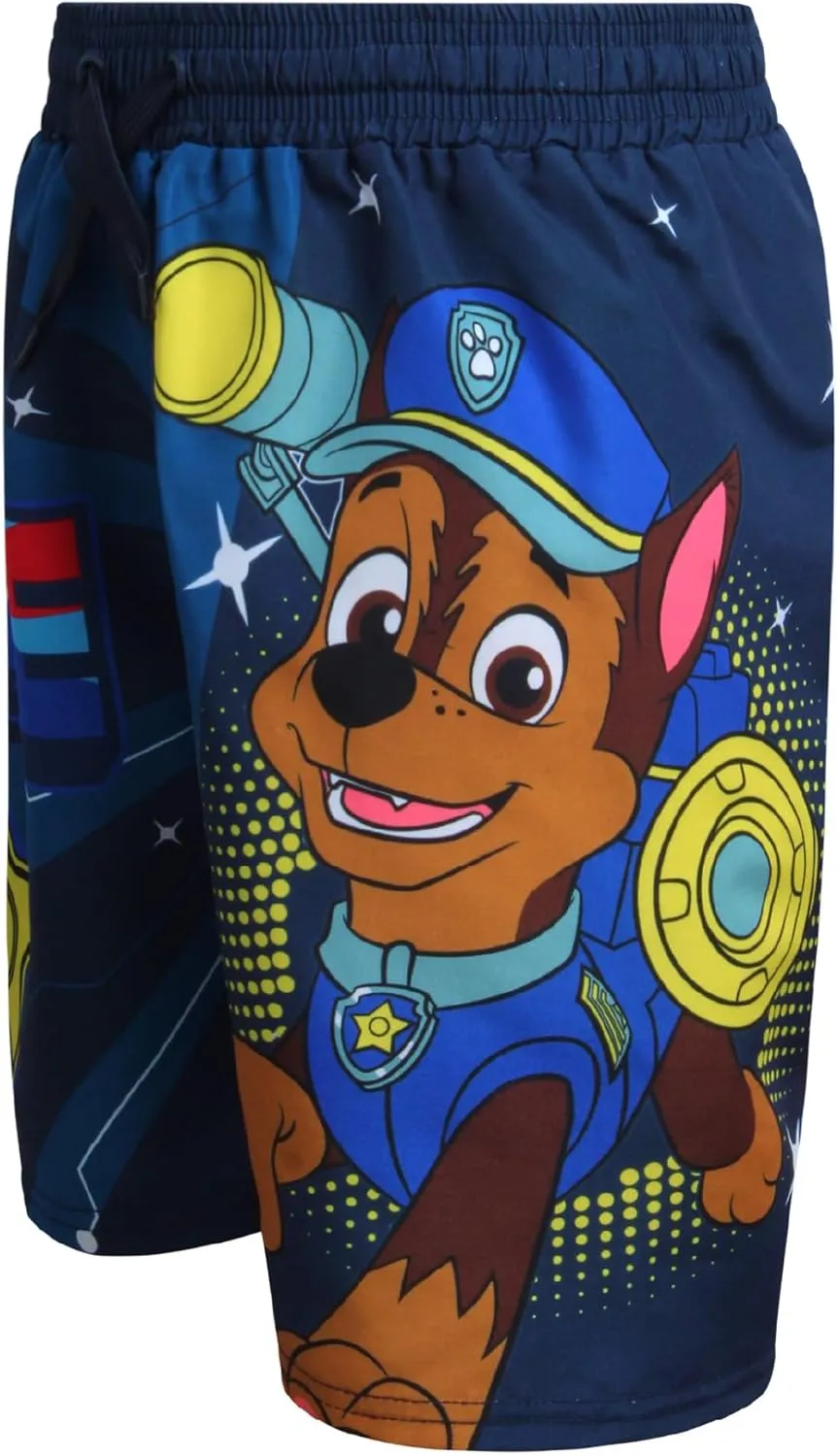 Nickelodeon Boys Swim Trunks - Paw Patrol Chase Marshall Rubble TMNT UPF 50  Boys Swim Shorts for Toddler and Little Boy