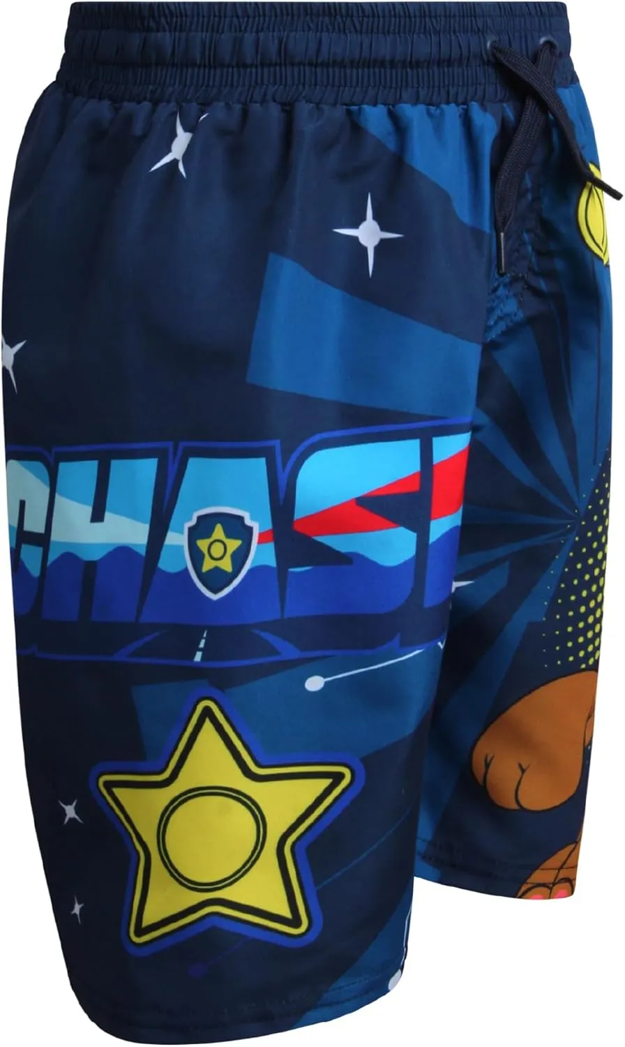 Nickelodeon Boys Swim Trunks - Paw Patrol Chase Marshall Rubble TMNT UPF 50  Boys Swim Shorts for Toddler and Little Boy