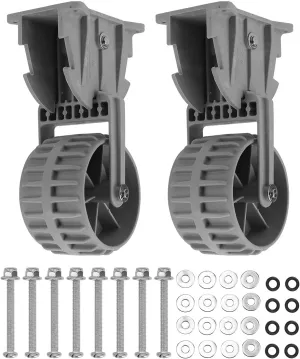 Practical Dinghy Wheels for Inflatable Boat, Nylon Material Launching Wheel, Easy Mount, with Steering Wheel Locking Device, Fit for Raft Small Kayak, Prevent Boat Damage, 280mm H