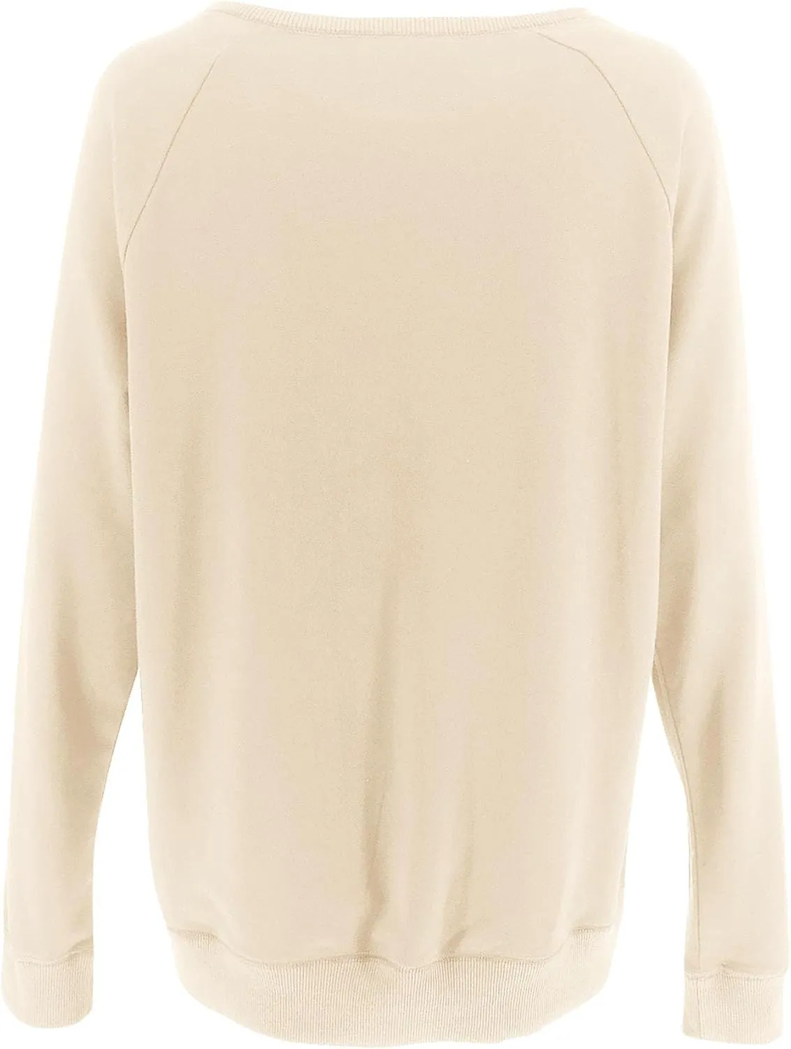 PRETTODAY Women's Casual Crew Neck Sweatshirts Raglan Long Sleeve Solid Tunic Tops Loose Pullovers