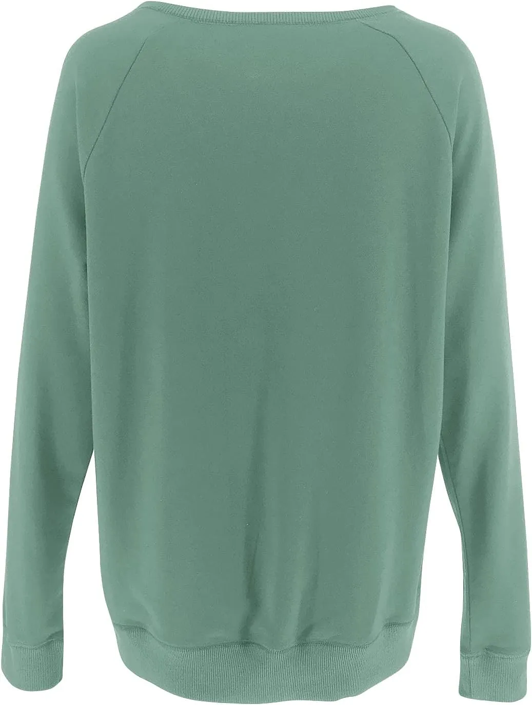 PRETTODAY Women's Casual Crew Neck Sweatshirts Raglan Long Sleeve Solid Tunic Tops Loose Pullovers
