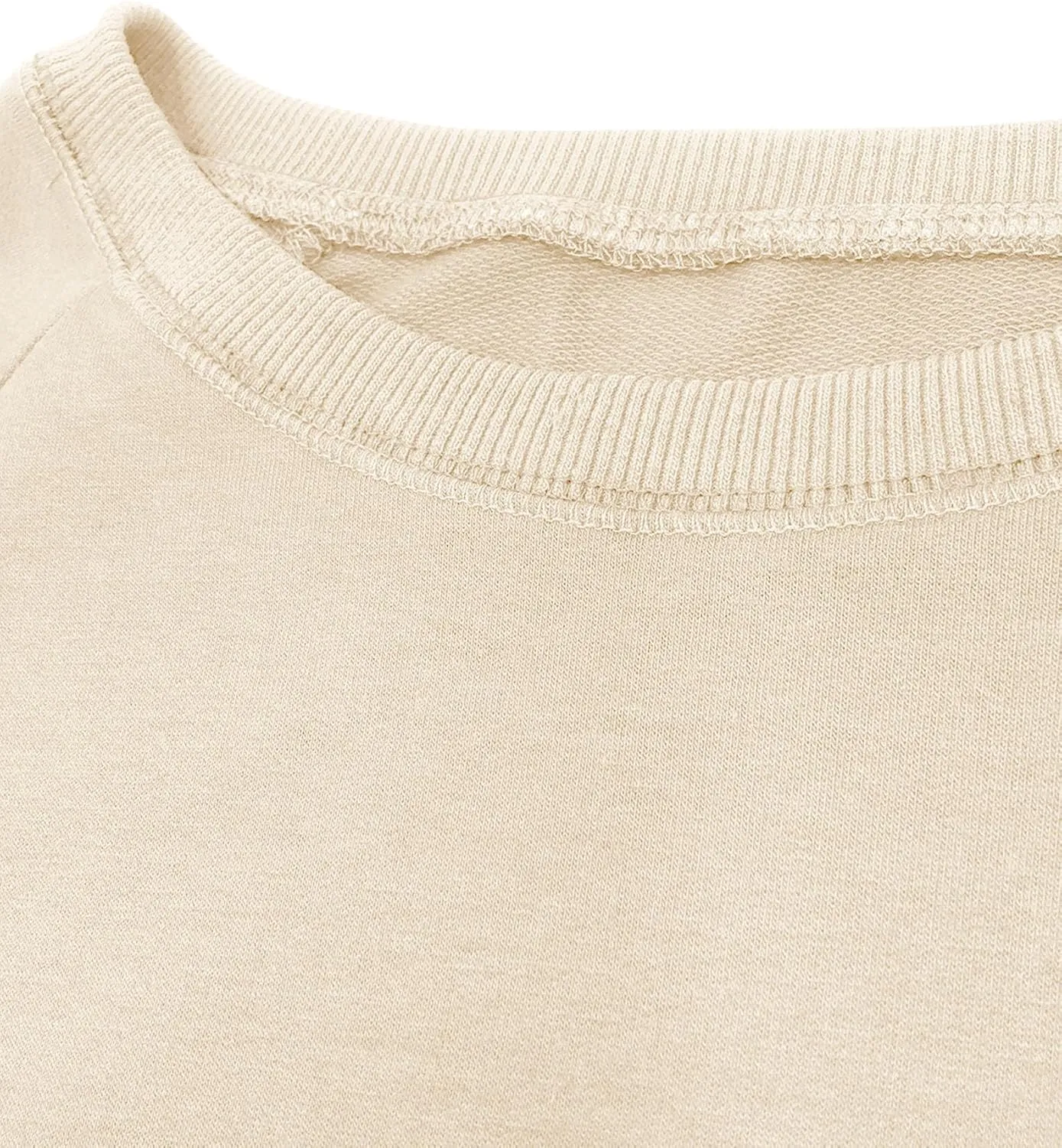 PRETTODAY Women's Casual Crew Neck Sweatshirts Raglan Long Sleeve Solid Tunic Tops Loose Pullovers