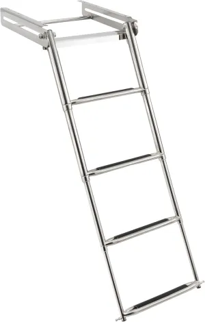 RecPro Marine Boat Ladder | 4 Step Telescoping 316SS | Swim Ladder | Drop Ladder | SSL-E4W
