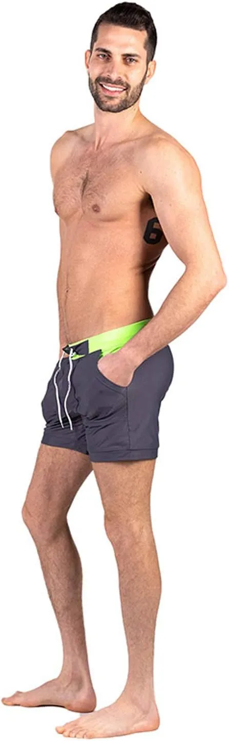 Taddlee Men Swimwear Swimsuits Solid Basic Long Swim Boxer Trunks Board Shorts