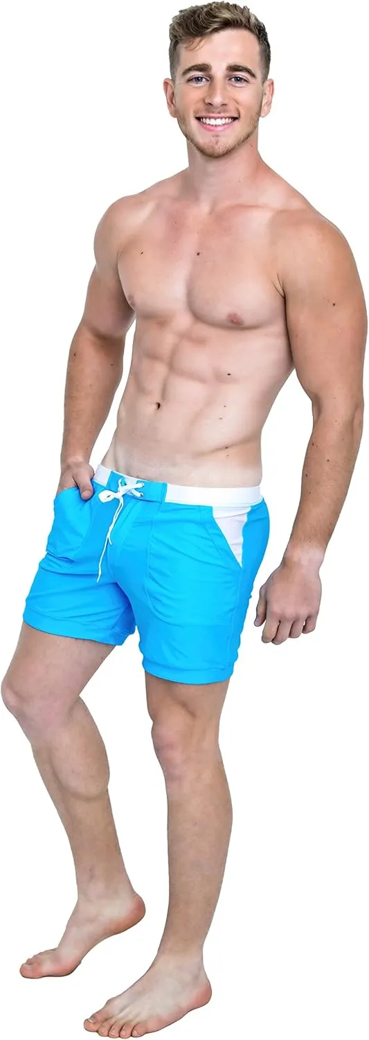 Taddlee Men Swimwear Swimsuits Solid Basic Long Swim Boxer Trunks Board Shorts
