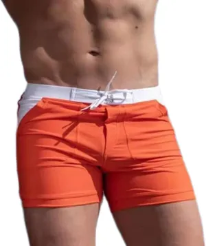 Taddlee Men Swimwear Swimsuits Solid Basic Long Swim Boxer Trunks Board Shorts