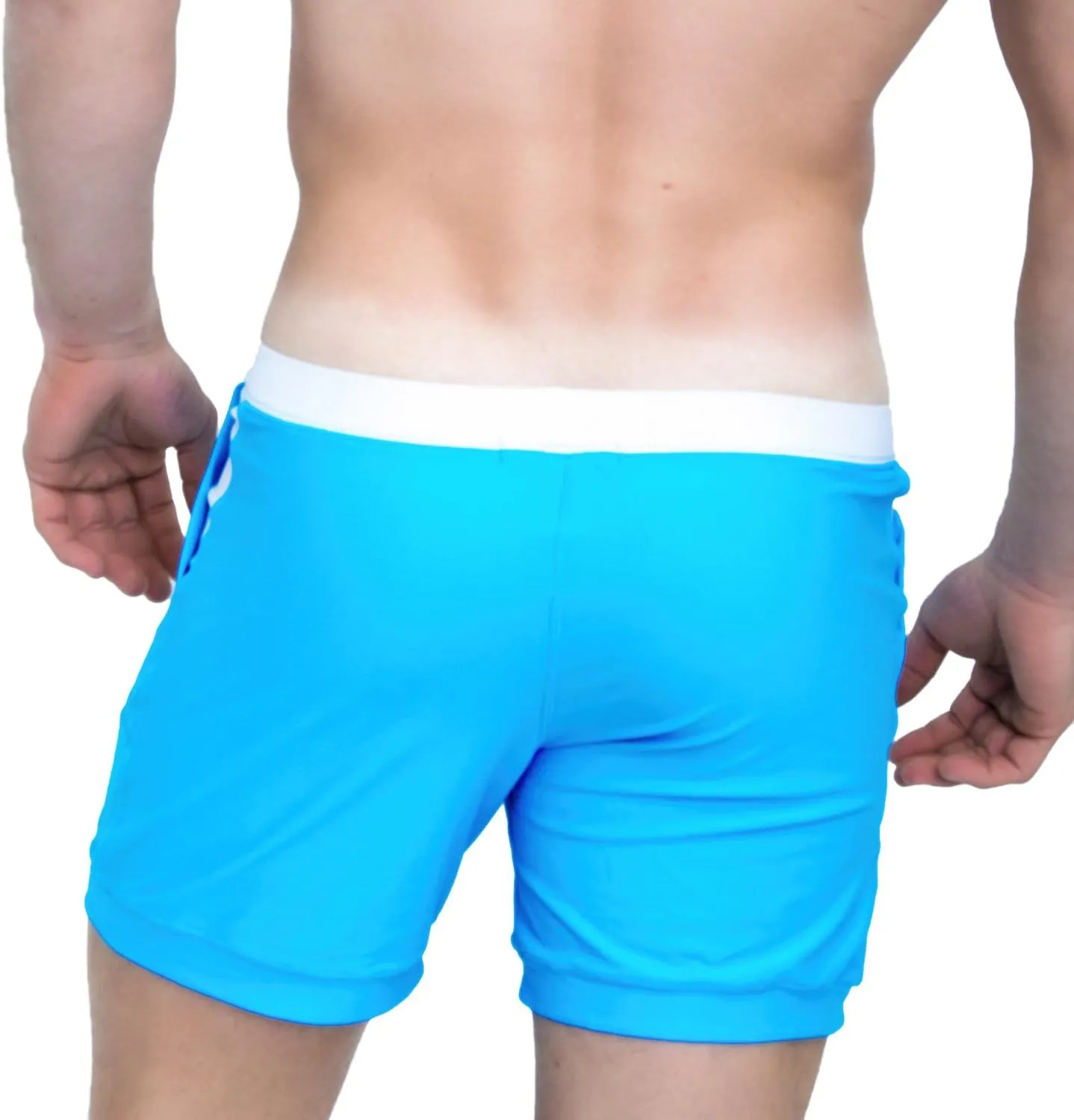 Taddlee Men Swimwear Swimsuits Solid Basic Long Swim Boxer Trunks Board Shorts