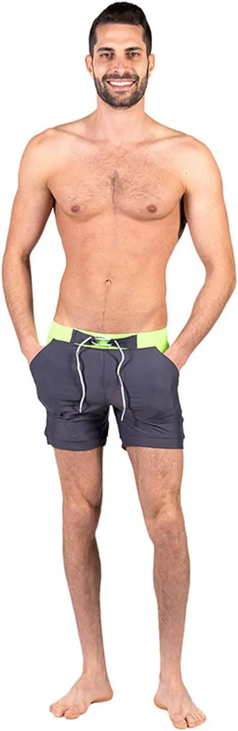 Taddlee Men Swimwear Swimsuits Solid Basic Long Swim Boxer Trunks Board Shorts