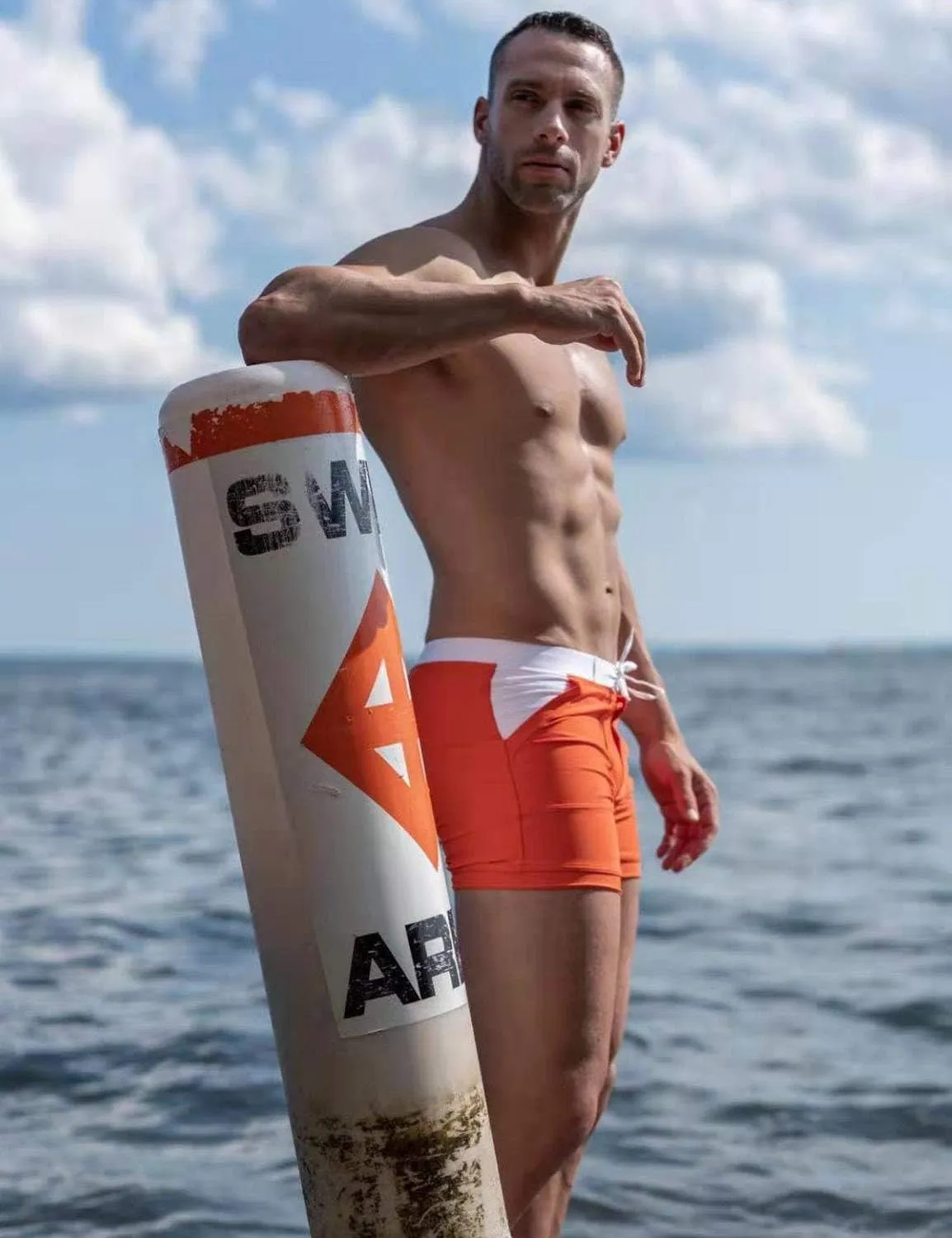 Taddlee Men Swimwear Swimsuits Solid Basic Long Swim Boxer Trunks Board Shorts