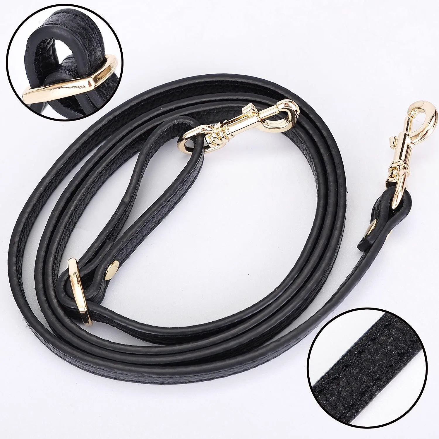 VanEnjoy Adjustable Genuine Leather Crossbody Straps Replacement - Width 1/2, Length 25-51