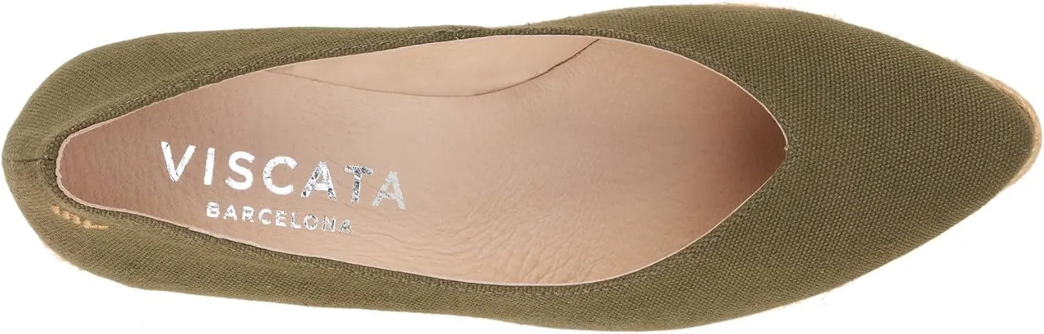 VISCATA Roses Espadrille Canvas Wedges Spain Handmade 2  Heel Woman Wedge Pumps with Organic Cotton Canvas and 100% Natural Jute Midsole for All Occasions: Casual, Work, Party