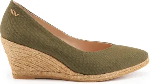 VISCATA Roses Espadrille Canvas Wedges Spain Handmade 2  Heel Woman Wedge Pumps with Organic Cotton Canvas and 100% Natural Jute Midsole for All Occasions: Casual, Work, Party