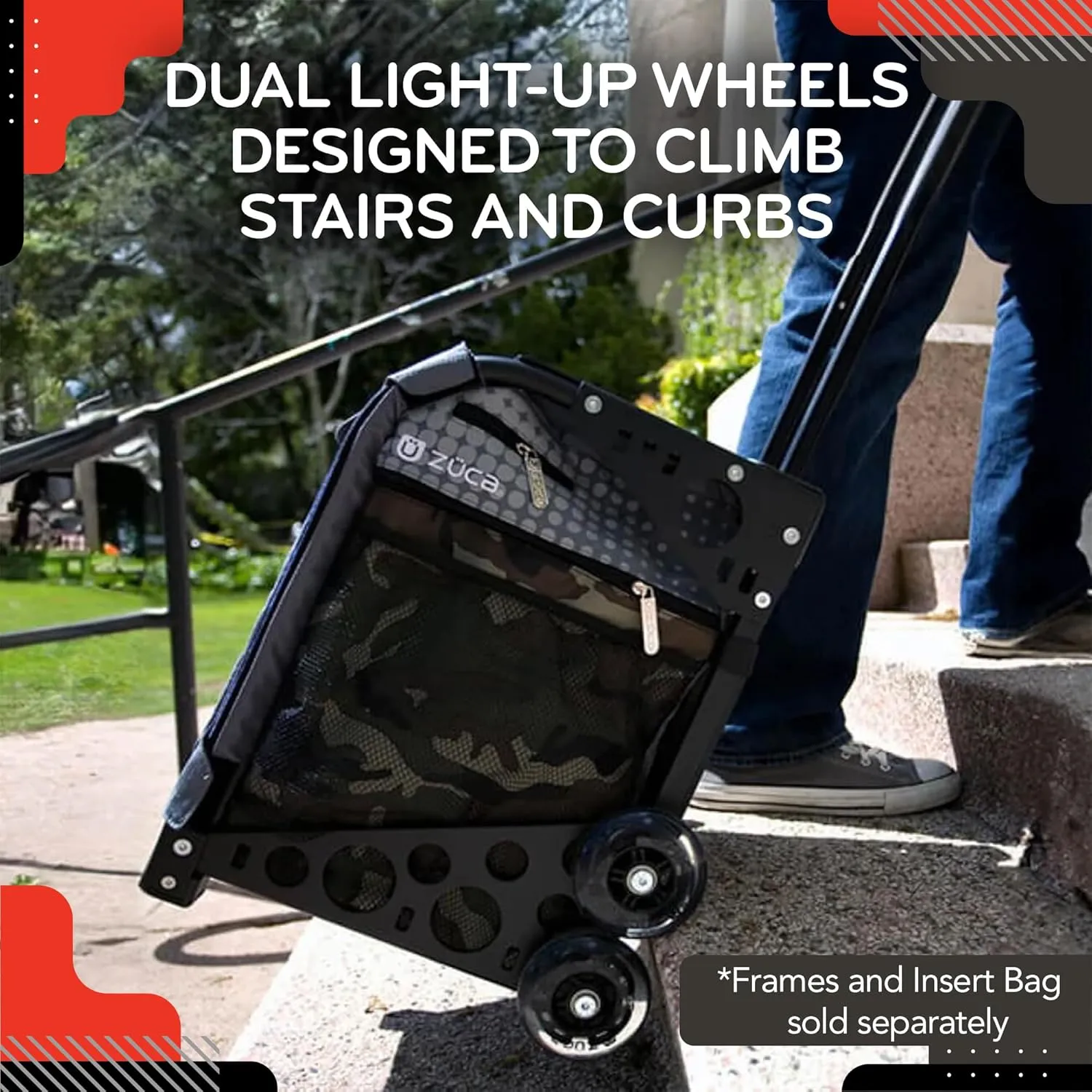 ZUCA Sport Frame with Built-in Seat (Choose Your Color), for Any Sport Insert Bag